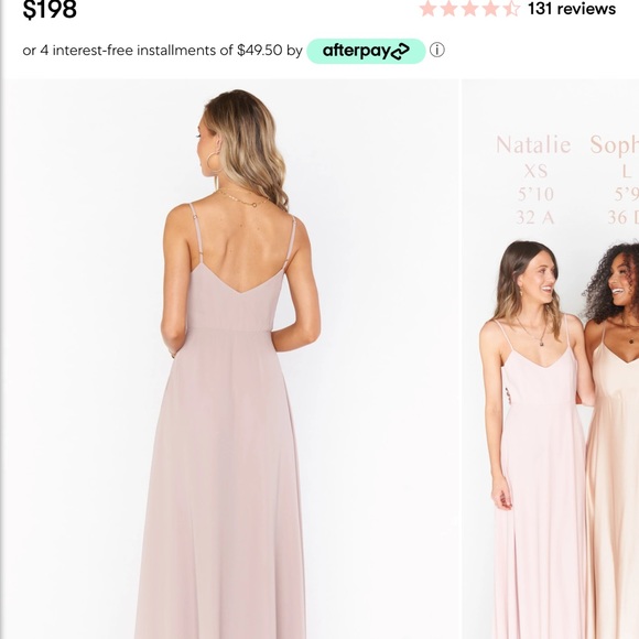 Faith bridesmaid dress show me your ring crisp size xsmall - Picture 3 of 3